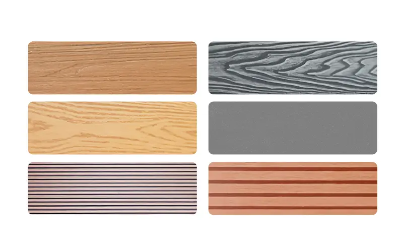 Various texture images of WPC board