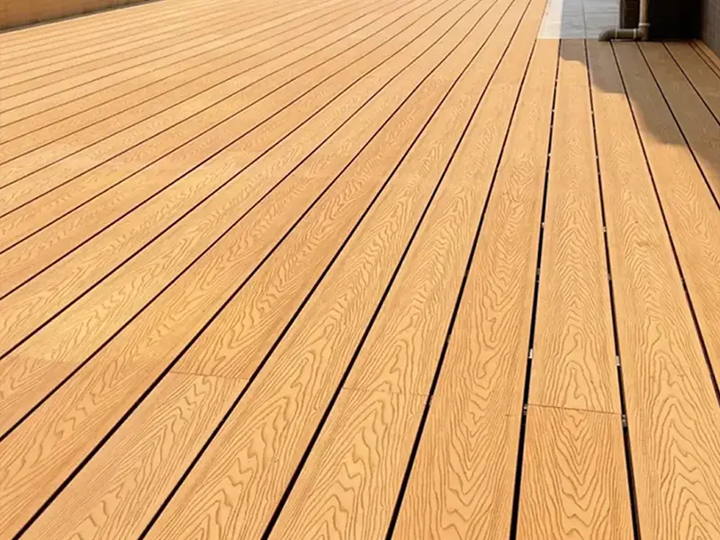 Picture of WPC flooring with clear wood grain