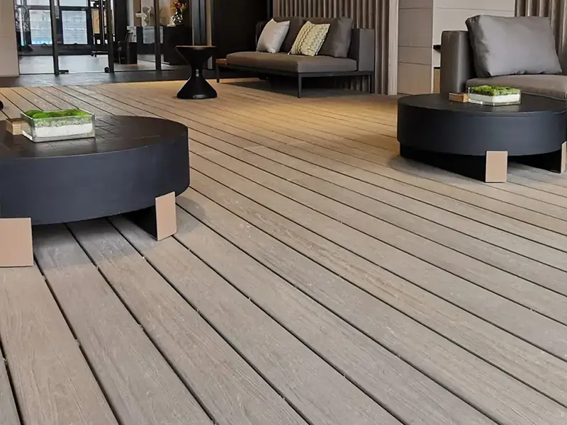 Picture of indoor laid WPC flooring