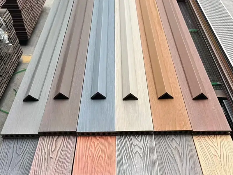 Sample pictures of WPC flooring in various colors