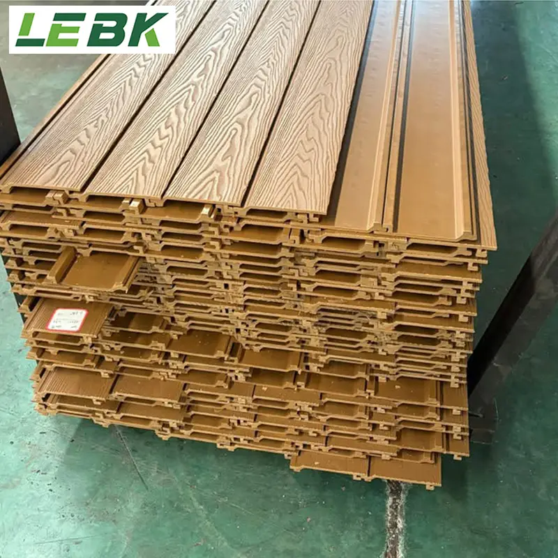 LEBK wood grain plastic wood wall panel