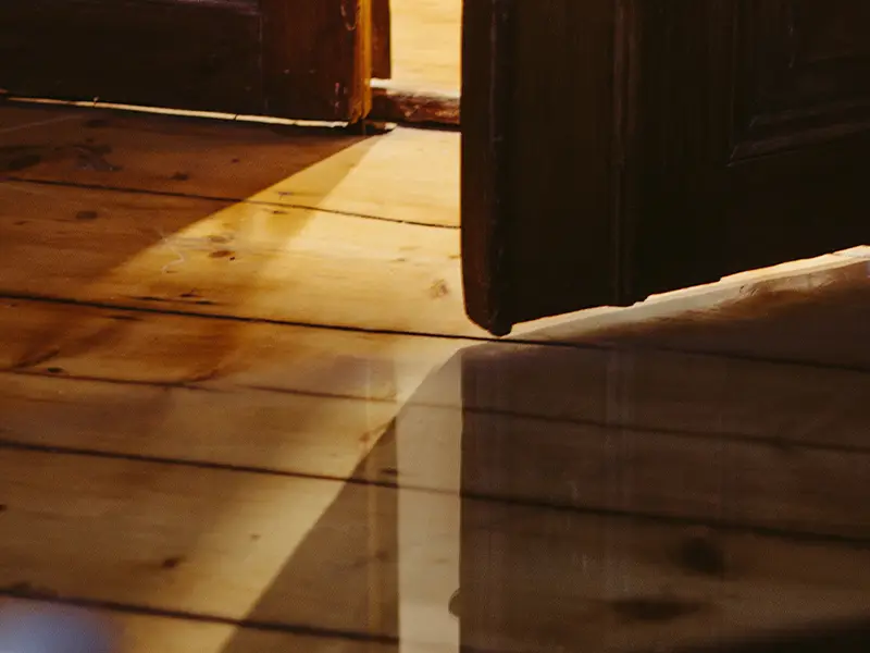 A picture with a strong texture of wooden flooring