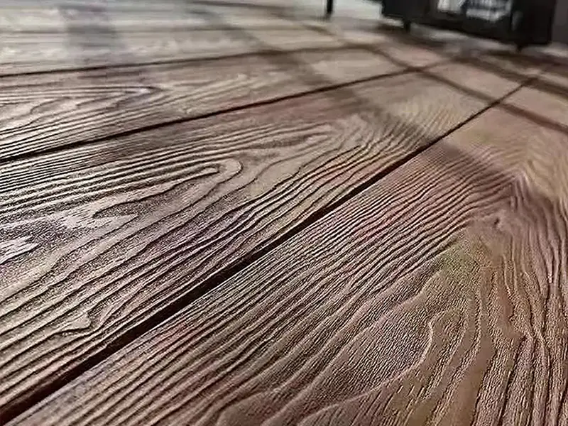Picture of WPC flooring with natural brown wood texture