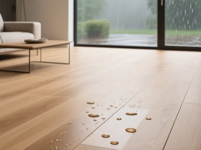 LEBK stain-resistant composite decking in a patio setting with food and drinks, showcasing easy-clean surface.