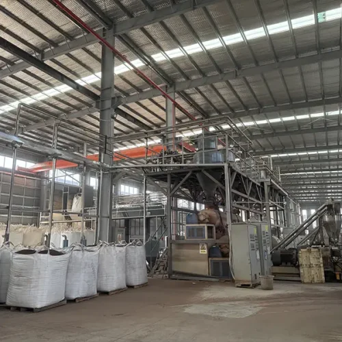 Pictures of raw materials for manufacturing WPC boards